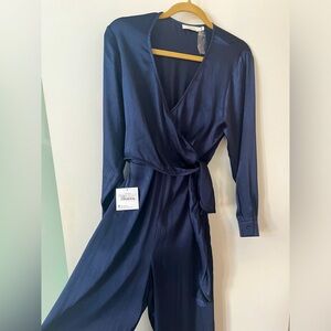 ITEM: Satin Effect Jumpsuit BRAND: Lush  SIZE: Small COLOUR: Midnight blue